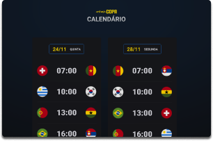 calendario da copa